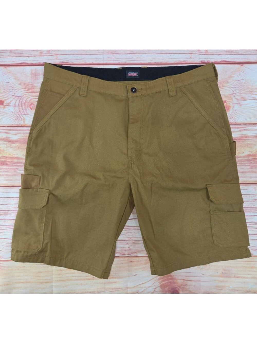 Dickies Mens Brown Cargo Shorts Size 38 Durable Workwear